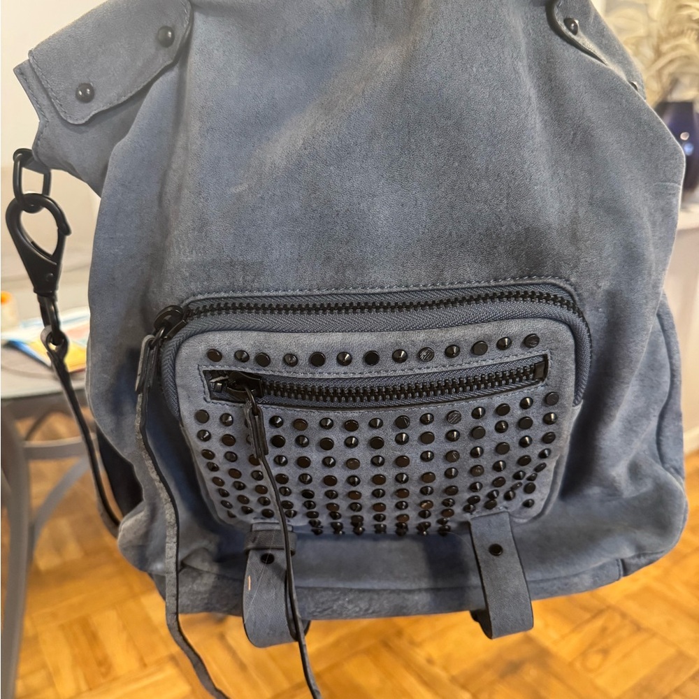 Stylish Blue Suede Bag